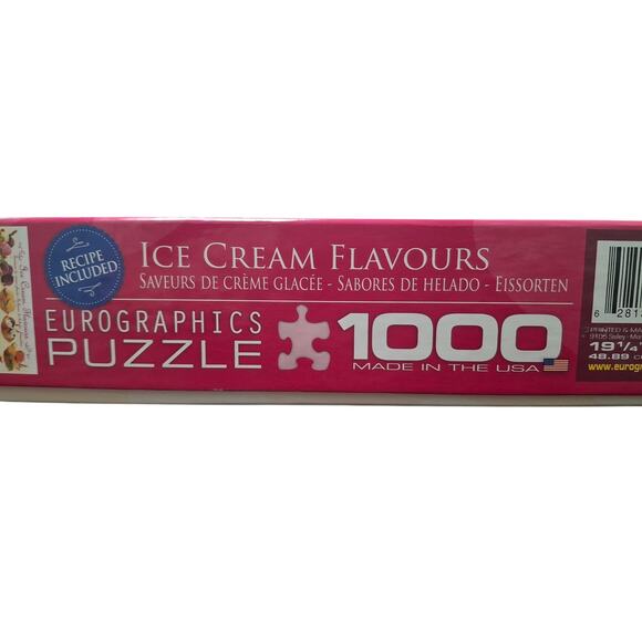 Eurographics Puzzle Ice Cream Flavours 1000 Piece Jigsaw Puzzle w Recipe - Picture 3 of 5